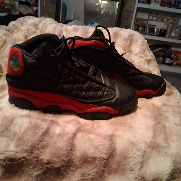 Jordan Black and Red Basketball Sneakers